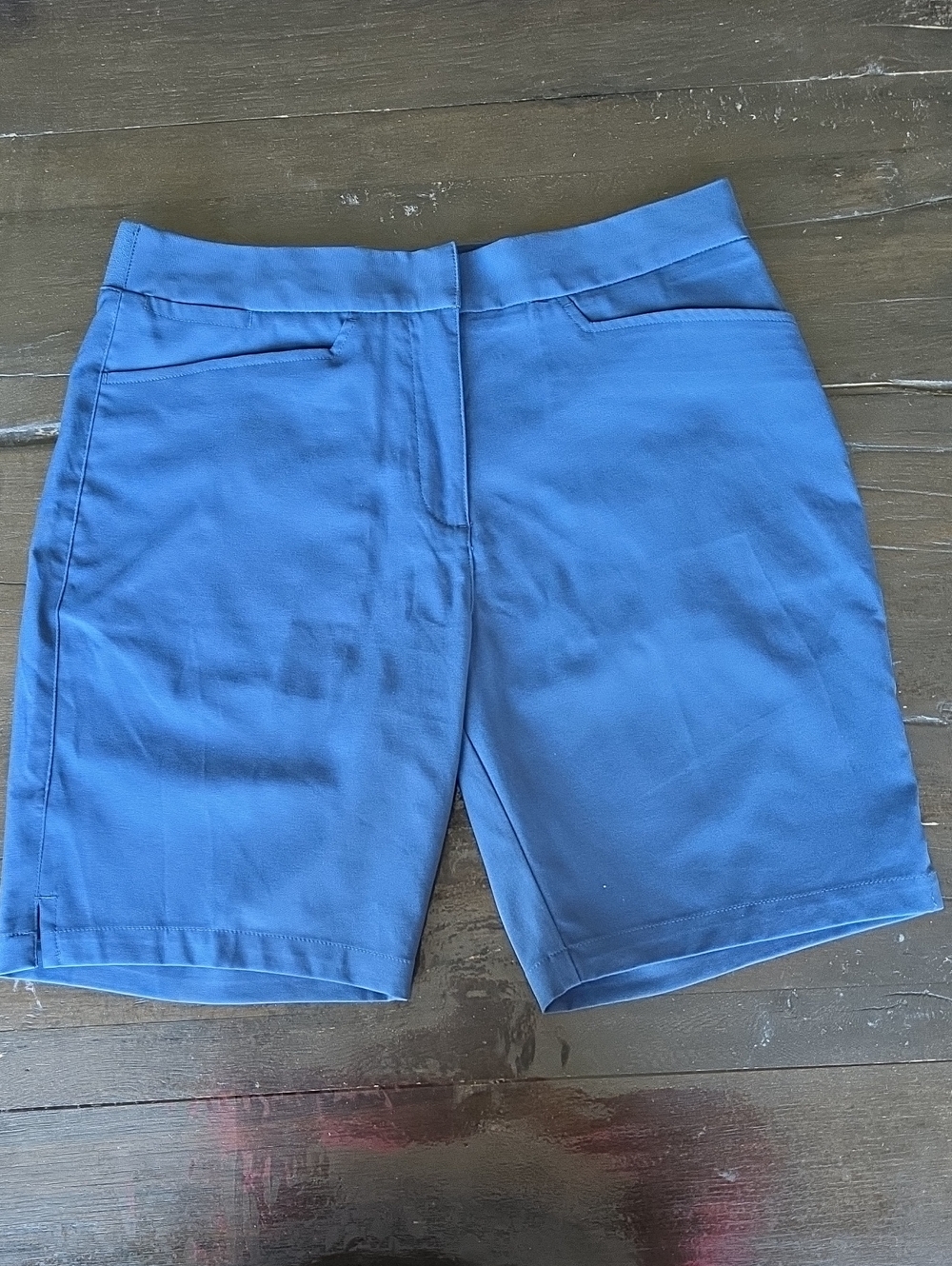 (M) Puma Women's Blue Stretch Bermuda Shorts Cotton Golf Athleisure Walking